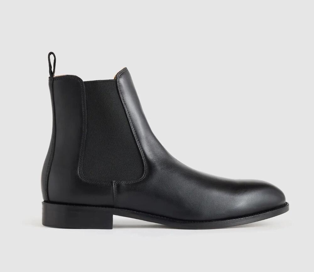NEW Quince Essential Leather Dress Chelsea Boot •Men 11.5• Black Boots $150